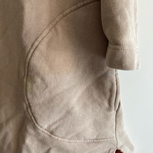 Free People beige oversized lounge shirt, size small - Picture 3 of 3